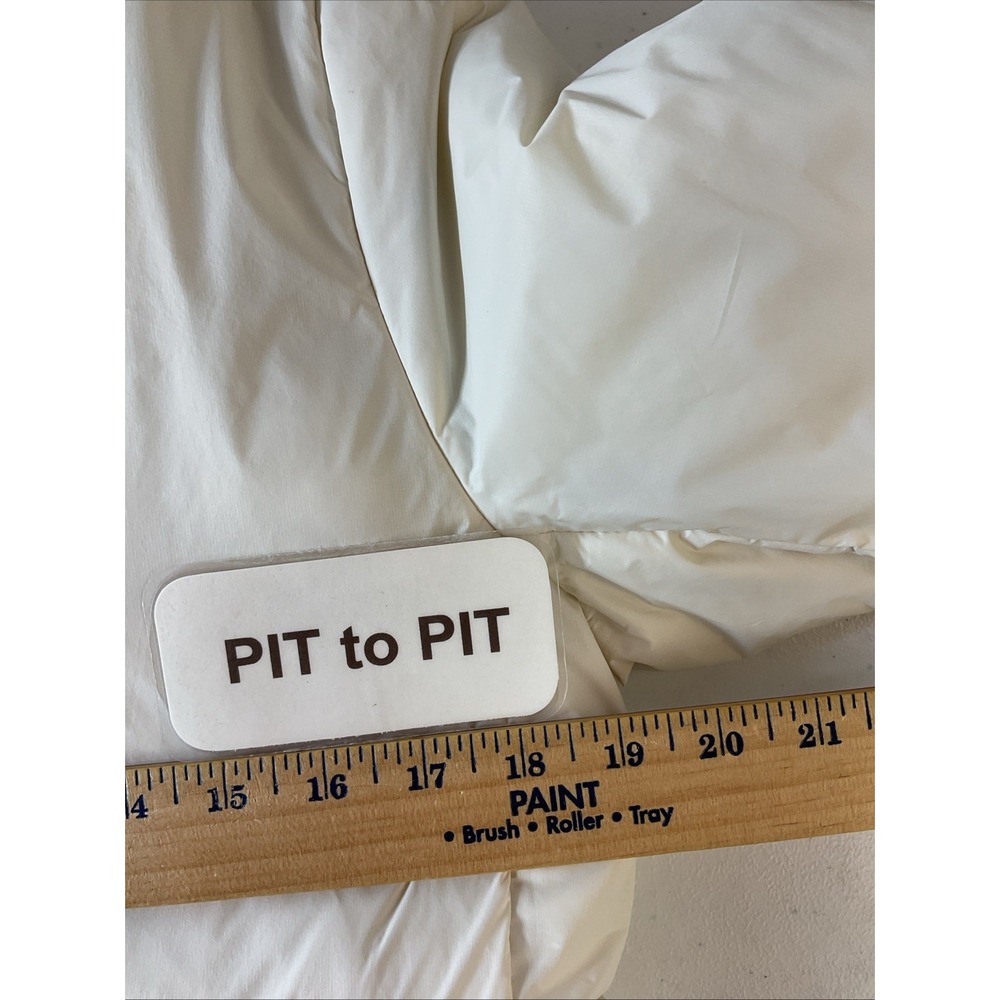 J.Crew XS Womens Sherpa Lined Puffer Jacket White Coat Primaloft $248 Cropped - Picture 9 of 11